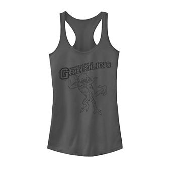 Juniors' Gremlins Kingston Falls Stripe Graphic Tank Top