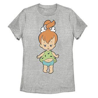 Juniors' The Flintstones Pebbles Graphic Tee