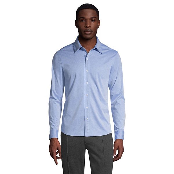 Men's Lands' End Untucked Mesh Oxford ButtonDown Shirt