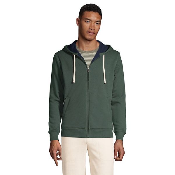 Men's Lands' End Serious Sweats French Terry Waffle-Lined Full-Zip Hoodie