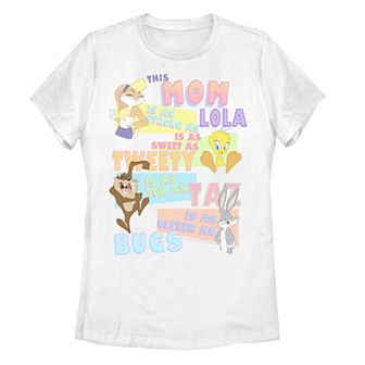 Juniors' Looney Tunes Mom Attributes Group Graphic Tee