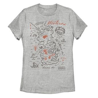 Juniors' Game Of Thrones Map Of Westeros Tee