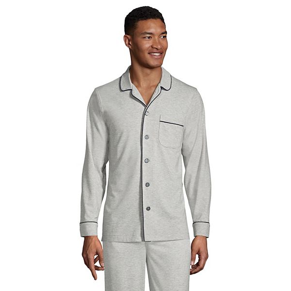 Men's Lands' End Brushed Back Knit Pajama Sleep Shirt