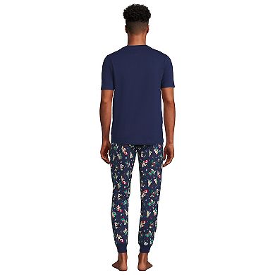 Men's Lands' End Jersey Pajama Sleep Set