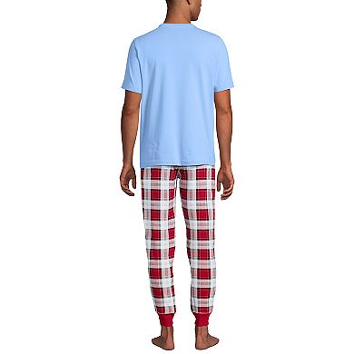 Men's Lands' End Jersey Pajama Sleep Set