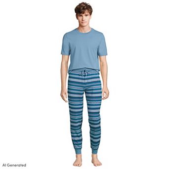 Men's Lands' End Jersey Pajama Sleep Set