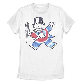 Juniors' Monopoly Mr. Monopoly Tie-Dye Suit Portrait Tee