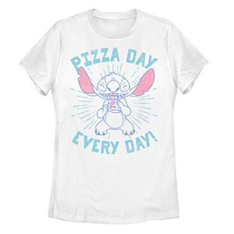 Juniors' Disney's Lilo & Stitch Pizza Day Everyday Tee