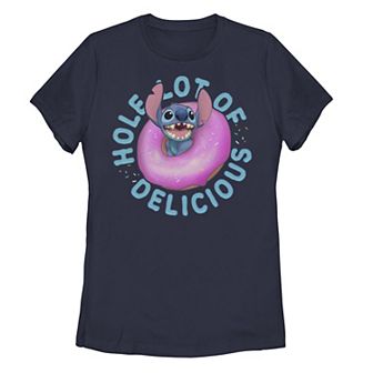 Juniors' Disney's Lilo & Stitch Hole Lot Of Delicious Tee