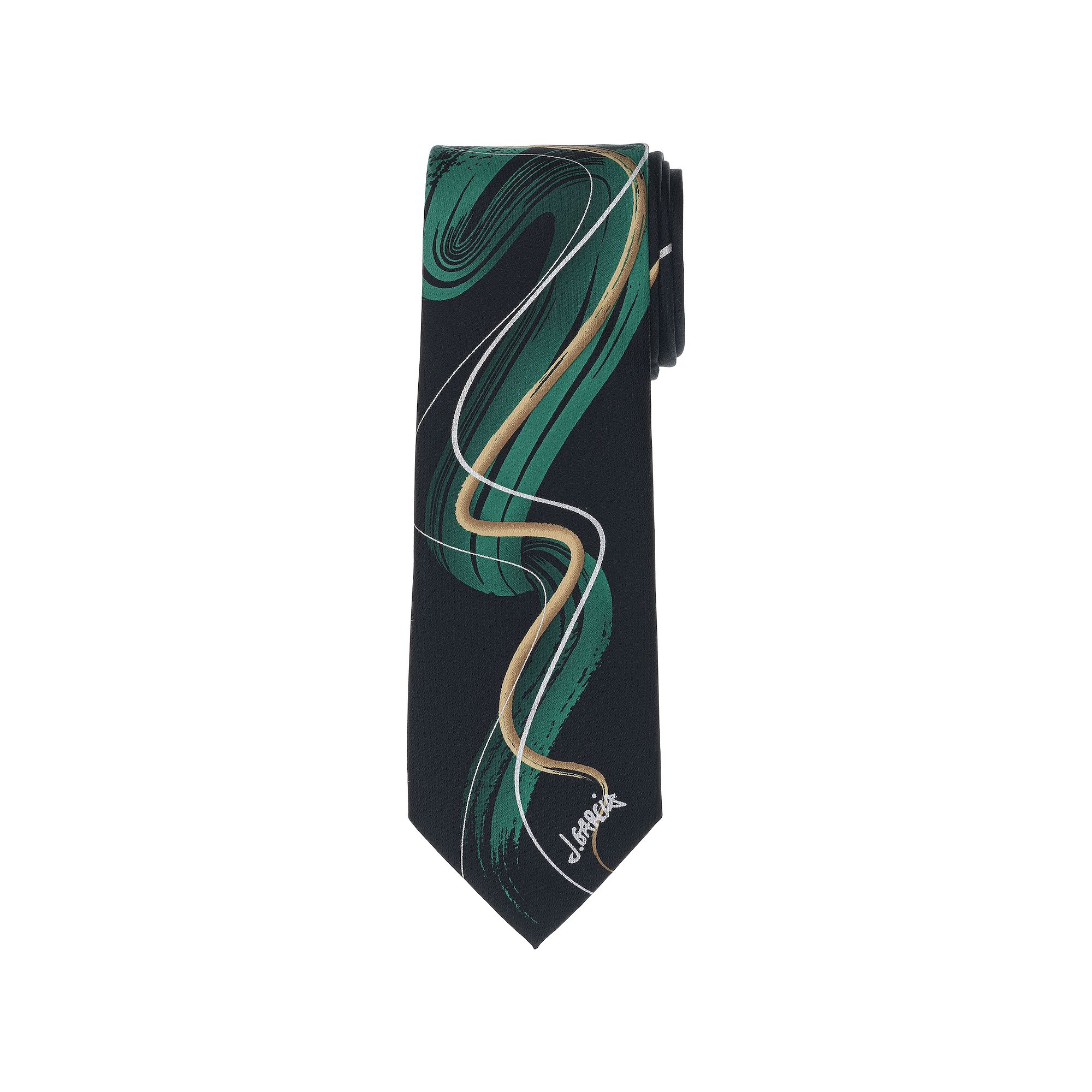 Mens Jerry Garcia Tie, Green Liquid