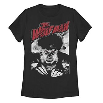 Juniors' Universal Monsters The Wolfman Title Portrait Tee