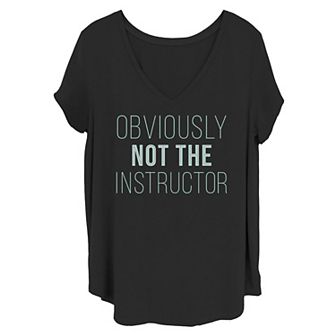 Juniors' Obviously Not The Instructor Tee