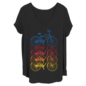 Juniors' Bicycles Fading Into Each Other Athletic Tee