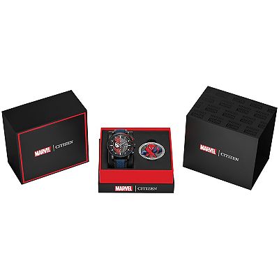 Marvel's Spider-Man Eco-Drive Watch with Stainless Steel Case