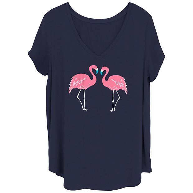 Juniors Pink Flamingo Sketch Tee