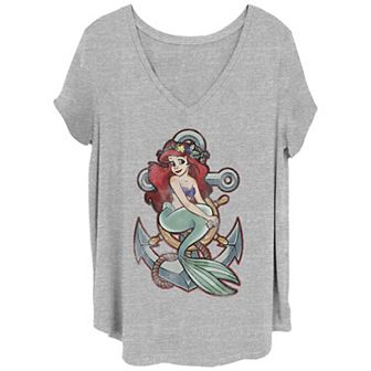 Disney's The Little Mermaid Juniors' Anchor Poster Plus Tee