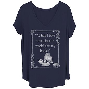 Disney's Beauty And The Beast Book Love Juniors' Plus Tee
