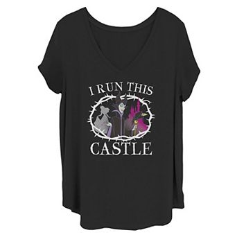Disney's Sleeping Beauty Maleficent I Run This Castle Thorns Juniors' Plus Tee