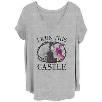 Disney's Sleeping Beauty Maleficent I Run This Castle Thorns Juniors' Plus Tee