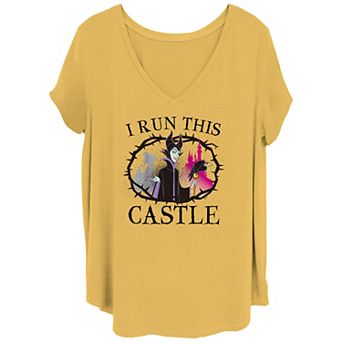 Disney's Sleeping Beauty Maleficent I Run This Castle Thorns Juniors' Plus Tee