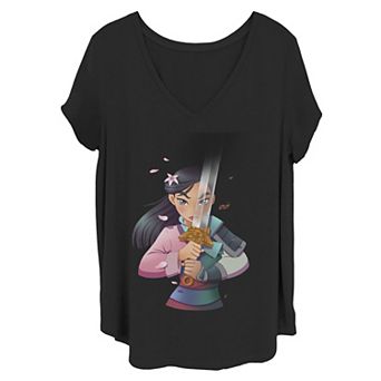 Disney's Mulan Juniors' Plus Size Split Poster Graphic Tee