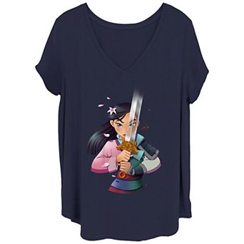 Disney's Mulan Juniors' Plus Size Split Poster Graphic Tee