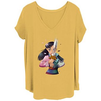 Disney's Mulan Juniors' Plus Size Split Poster Graphic Tee