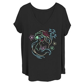 Disney's The Little Mermaid Juniors' Plus Colors Poster Tee
