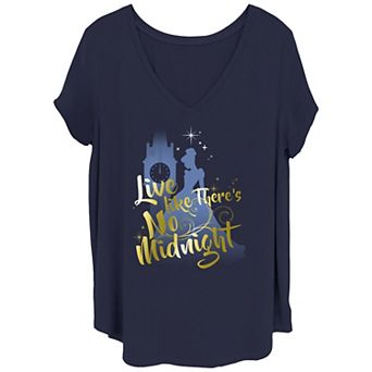 Disney's Cinderella Almost Midnight Juniors' Plus Tee