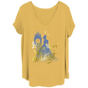 Disney's Cinderella Almost Midnight Juniors' Plus Tee