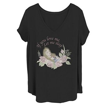 Disney's Sleeping Beauty "If You Love Me Let Me Sleep" Juniors' Plus Size Graphic Tee