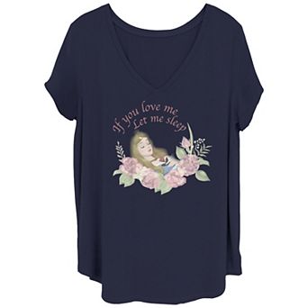 Disney's Sleeping Beauty "If You Love Me Let Me Sleep" Juniors' Plus Size Graphic Tee