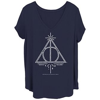 Juniors' Plus Size Harry Potter Deathly Hallows Graphic Tee