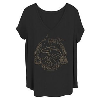 Juniors' Plus Size Harry Potter Ravenclaw Line Art Symbol Tee