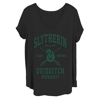 Juniors' Plus Size Harry Potter "Slytherin Quidditch Hogwarts " Graphic Tee