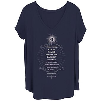Juniors' Plus Size Dumbledore Quote "Happiness Can Be Found" Tee
