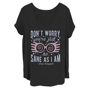 Juniors' Plus Size Harry Potter Luna Lovegood "You Are Just As Sane As I Am" Tee