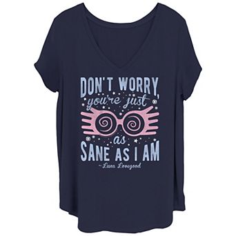 Juniors' Plus Size Harry Potter Luna Lovegood "You Are Just As Sane As I Am" Tee