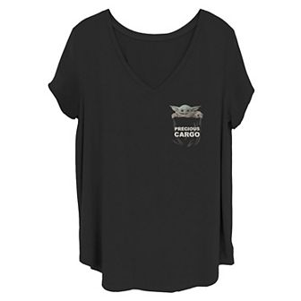 Juniors' Plus Size Star Wars Mandalorian Baby Yoda Tee