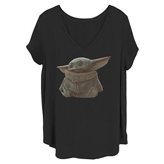 Juniors' Plus Size Star Wars Mandalorian Baby Yoda Tee
