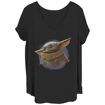 Juniors' Plus Size Star Wars Mandalorian Baby Yoda Tee