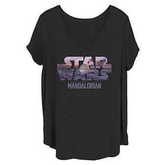 Juniors' Plus Size Star Wars Mandalorian Graphic Tee