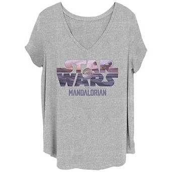 Juniors' Plus Size Star Wars Mandalorian Graphic Tee
