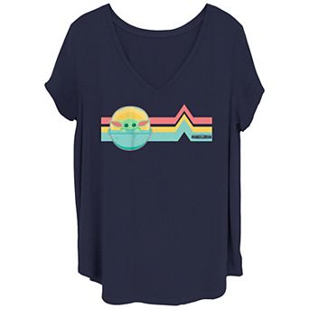 Juniors' Plus Size Star Wars Mandalorian Baby Yoda Graphic Tee