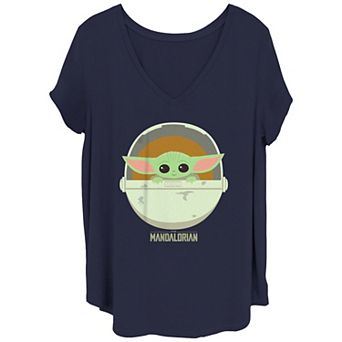 Juniors' Plus Size Star Wars Mandalorian Baby Yoda Tee