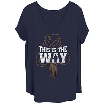 Juniors' Plus Size Star Wars Mandalorian "This Is The Way" Graphic Tee