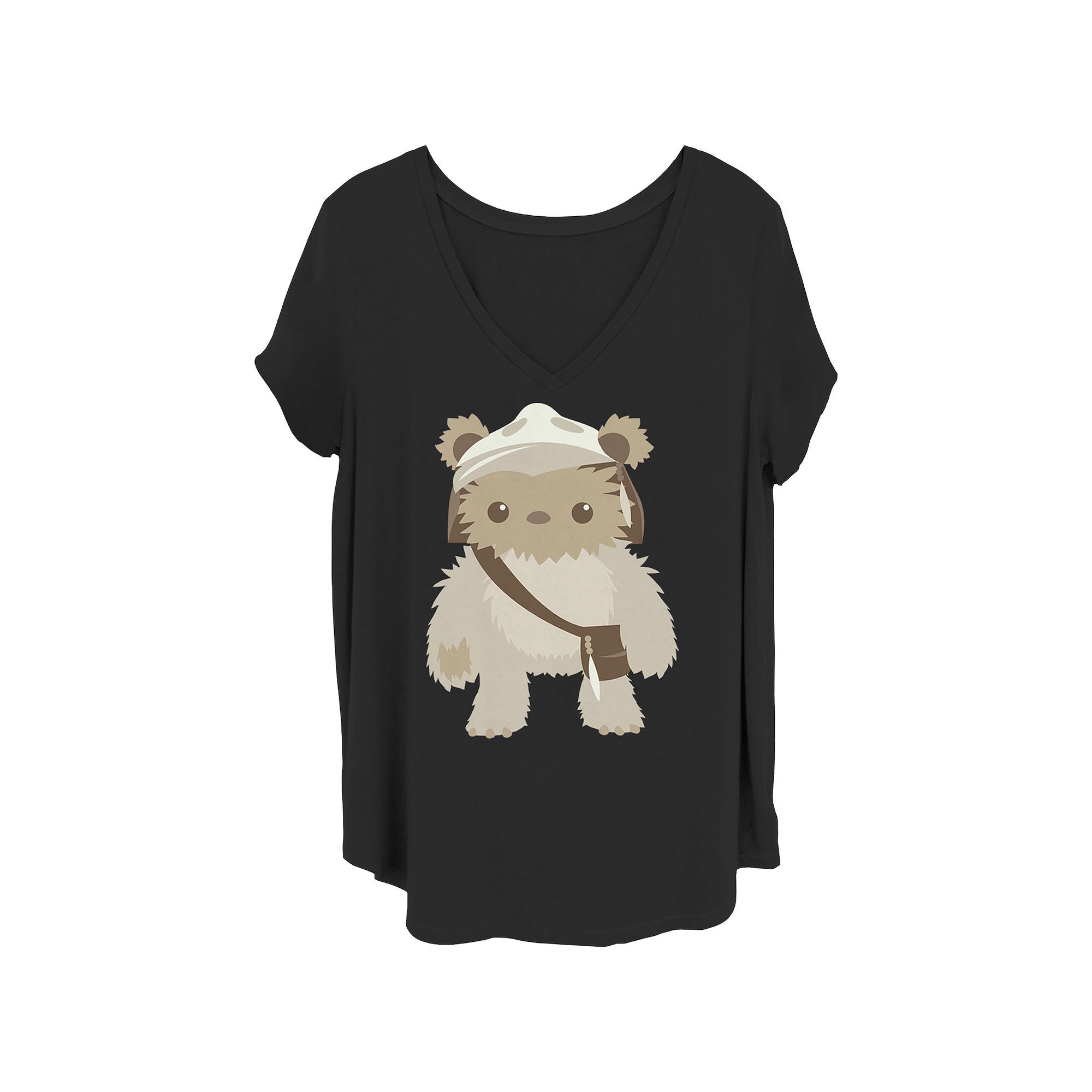 Juniors Plus Size Star Wars Ewok Cutie Portrait V-Neck Tee, Girls, Size: 