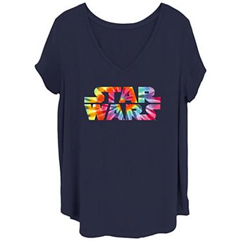 Juniors' Plus Size Star Wars To Dye For Logo Tee