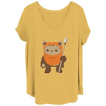 Juniors' Plus Size Star Wars Ewok Spear Portrait Graphic Tee