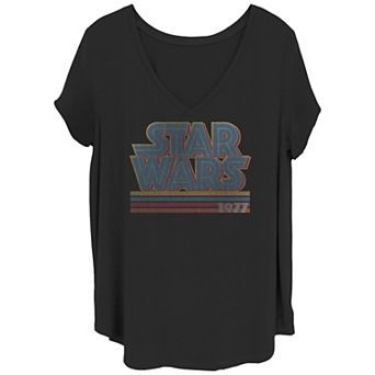 Juniors' Plus Star Wars Logo Tee
